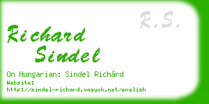 richard sindel business card