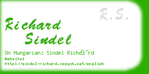 richard sindel business card